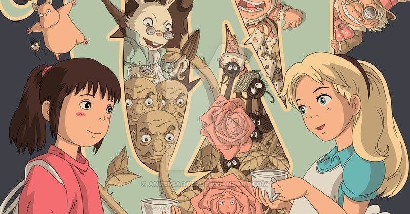 Chihiro y Alicia por Angel Saquero PORTADA